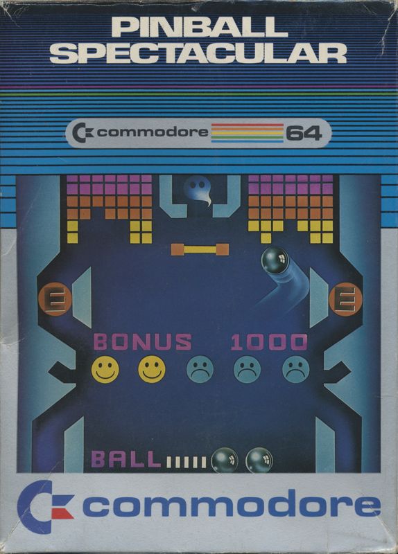Pinball Spectacular box art for Commodore 64